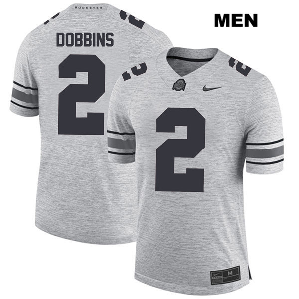 Ohio State Buckeyes Men's J.K. Dobbins #2 Gray Authentic Nike College NCAA Stitched Football Jersey OA19B35WD
